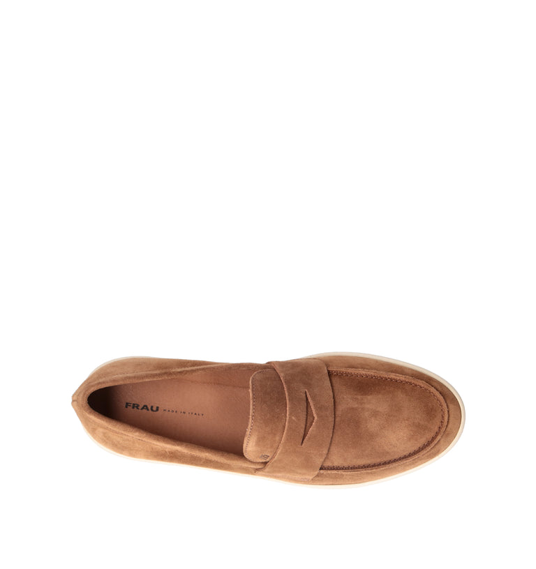 FRAU Mocassino uomo toffee in suede