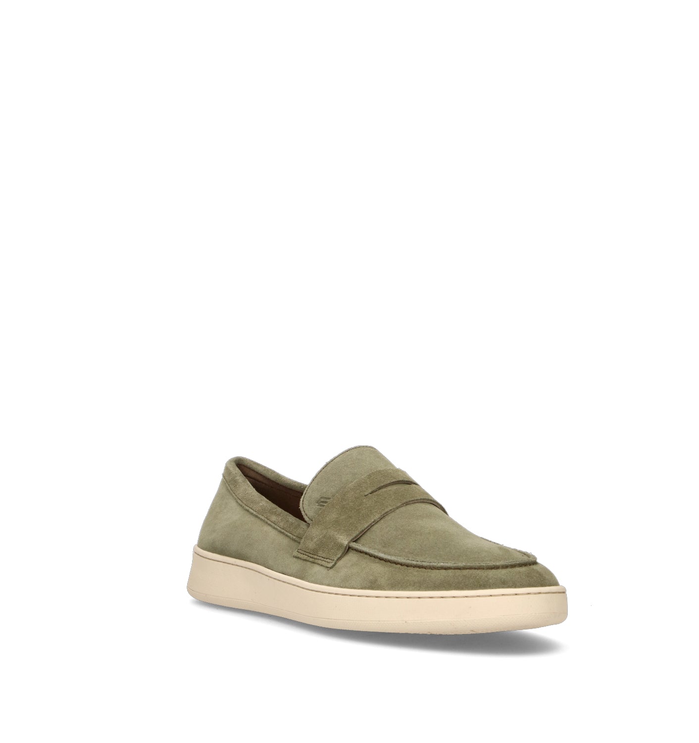 FRAU Mocassino uomo verde in suede