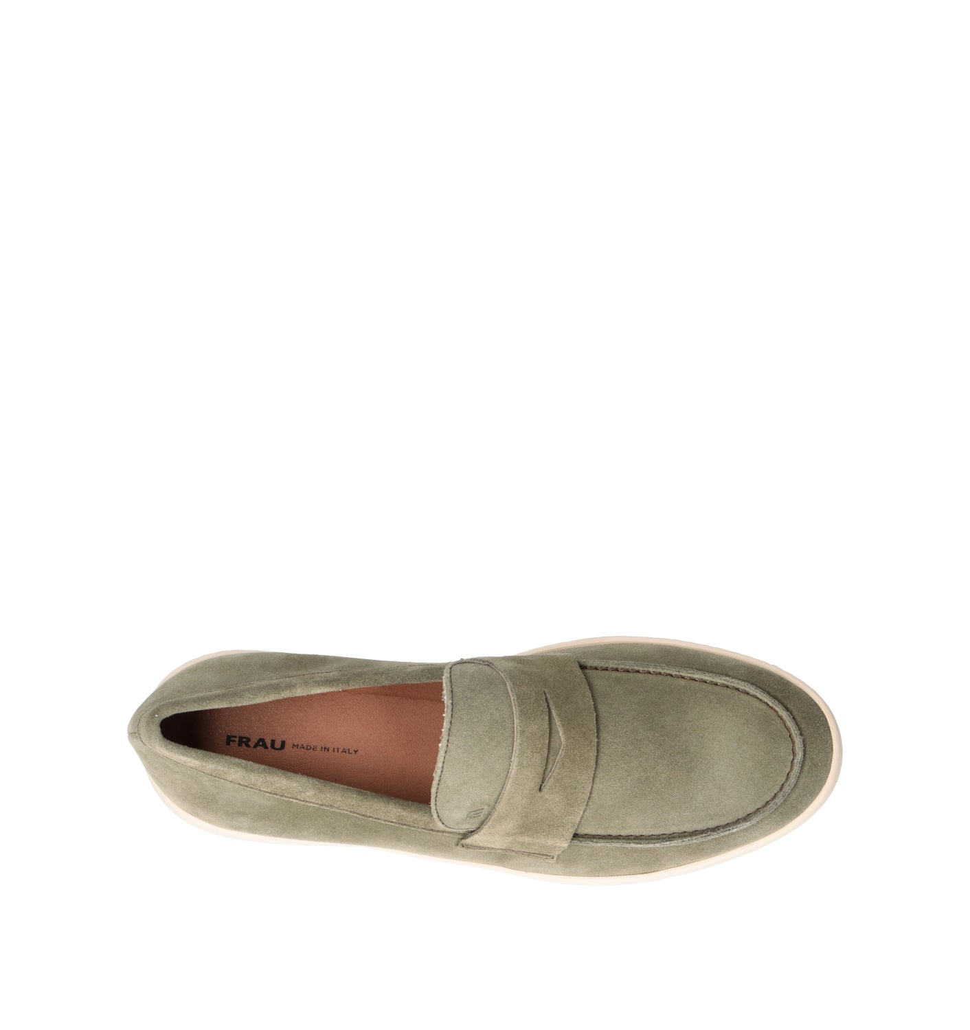 FRAU Mocassino uomo verde in suede