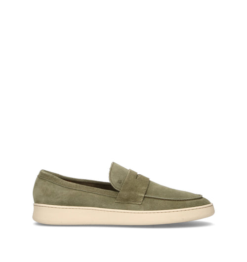 FRAU Mocassino uomo verde in suede