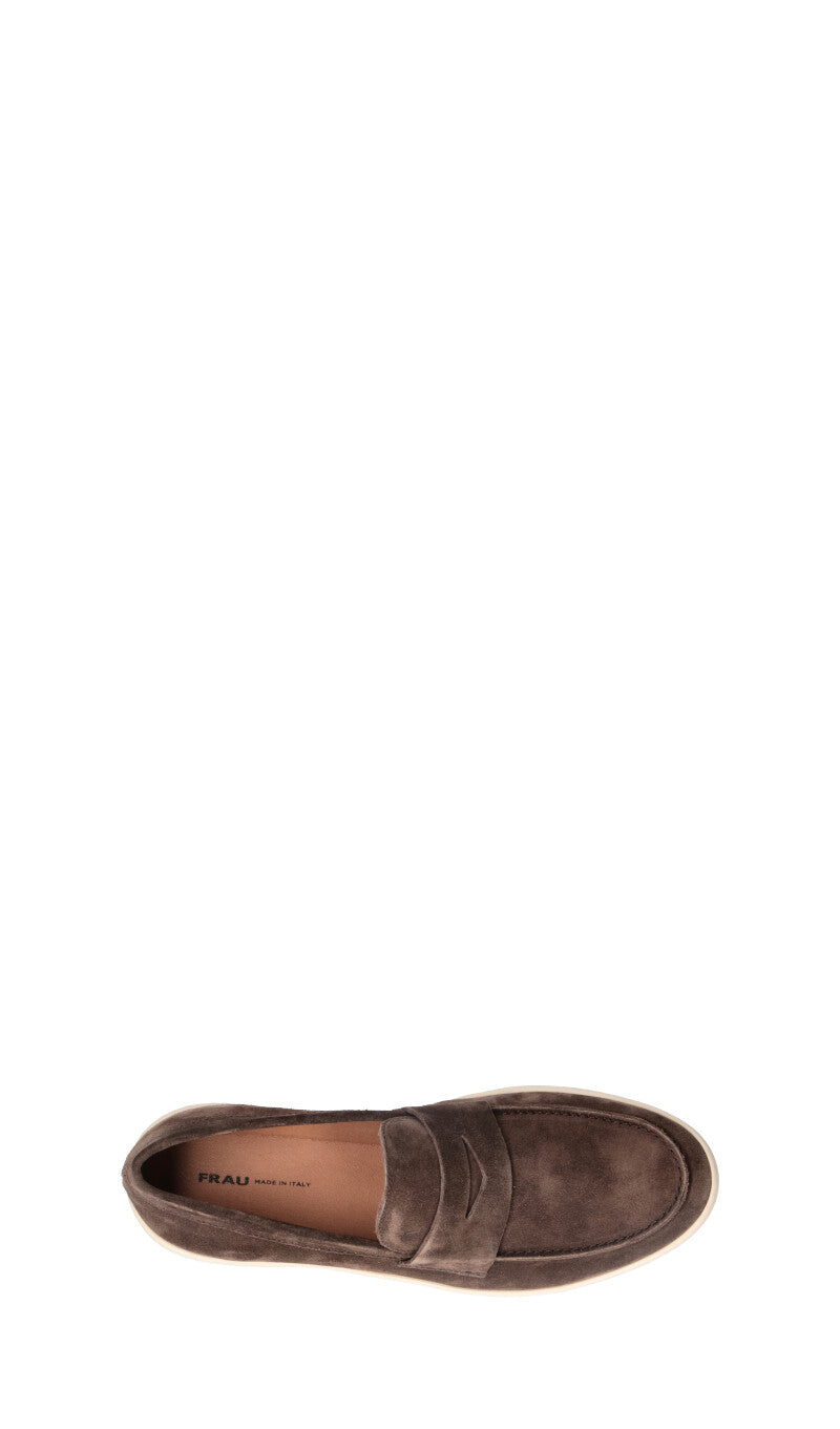 FRAU Mocassino uomo marrone in suede