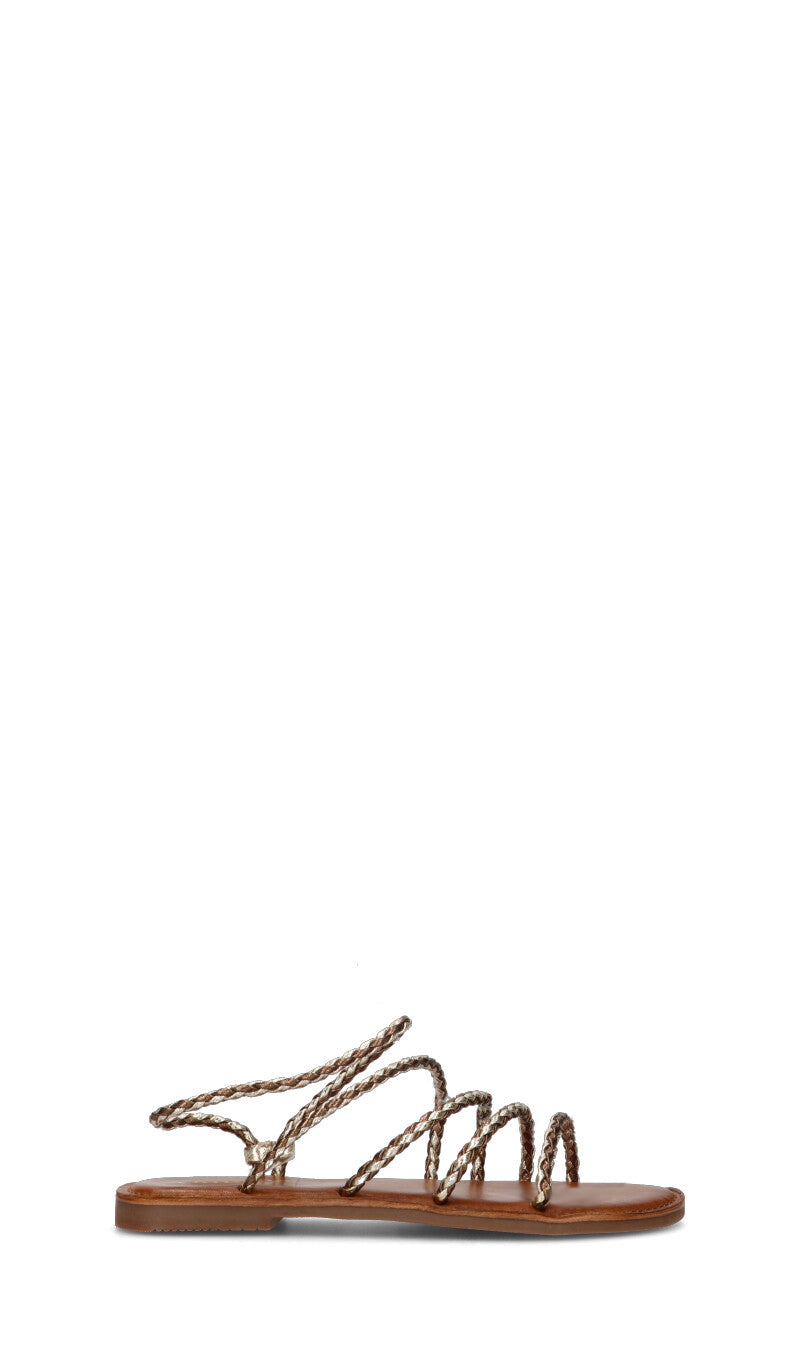 FRICKY Sandalo donna marrone in pelle