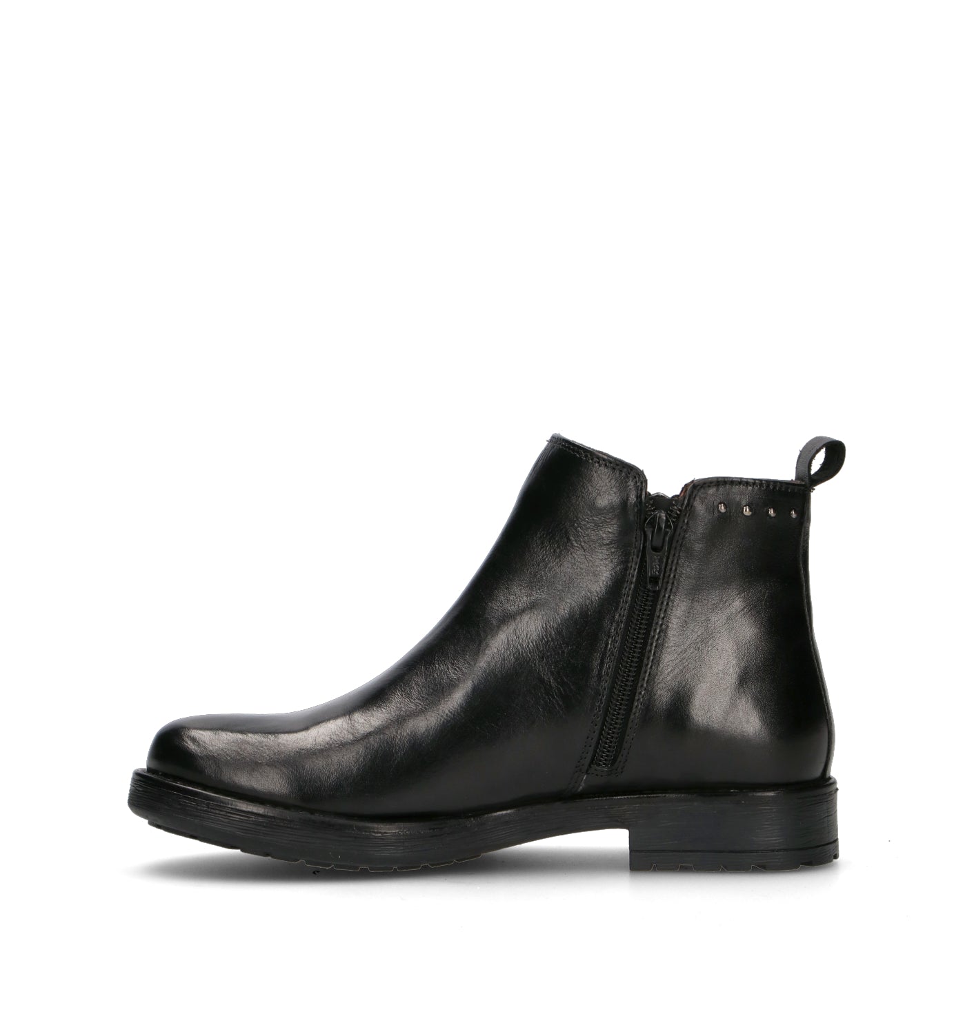 FRICKY Tronchetto donna nero in pelle
