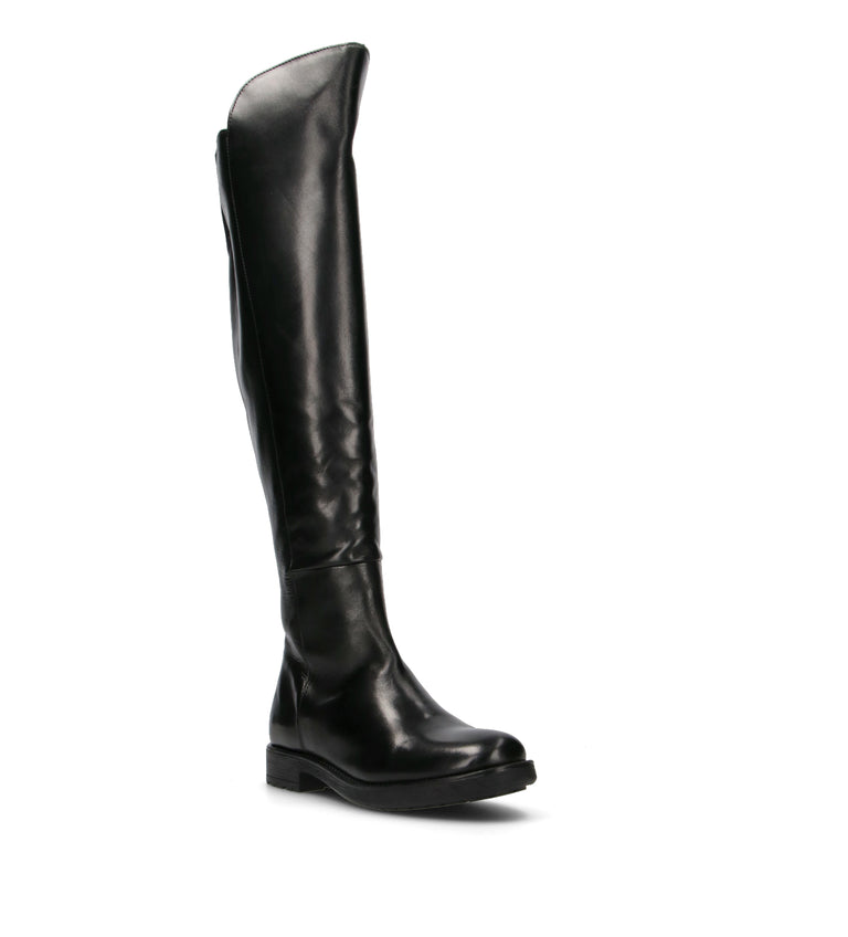 FRICKY Stivale donna nero in pelle