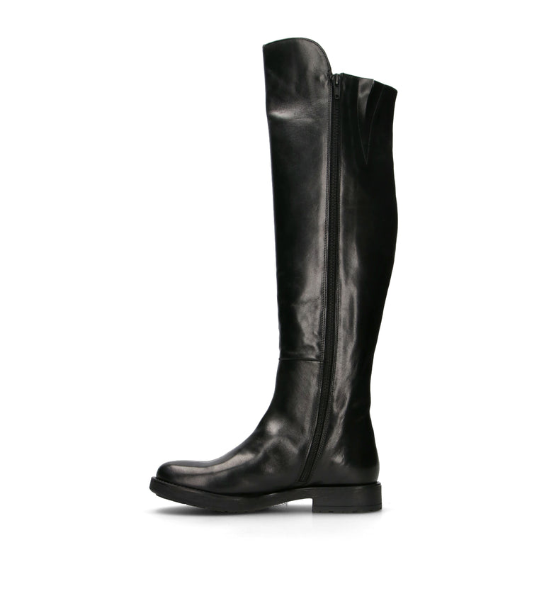 FRICKY Stivale donna nero in pelle