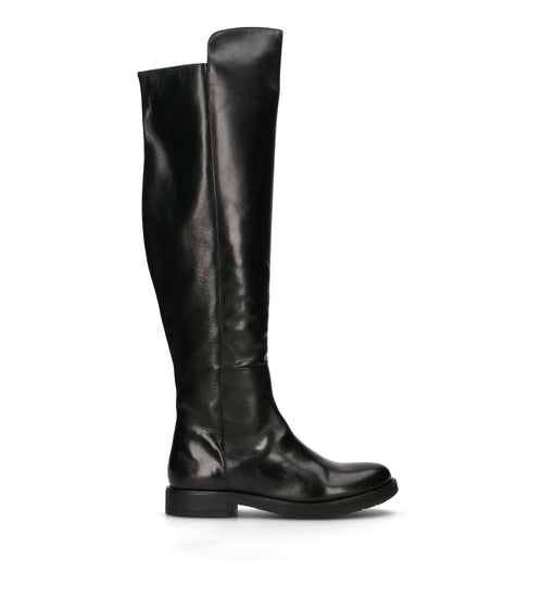 FRICKY Stivale donna nero in pelle