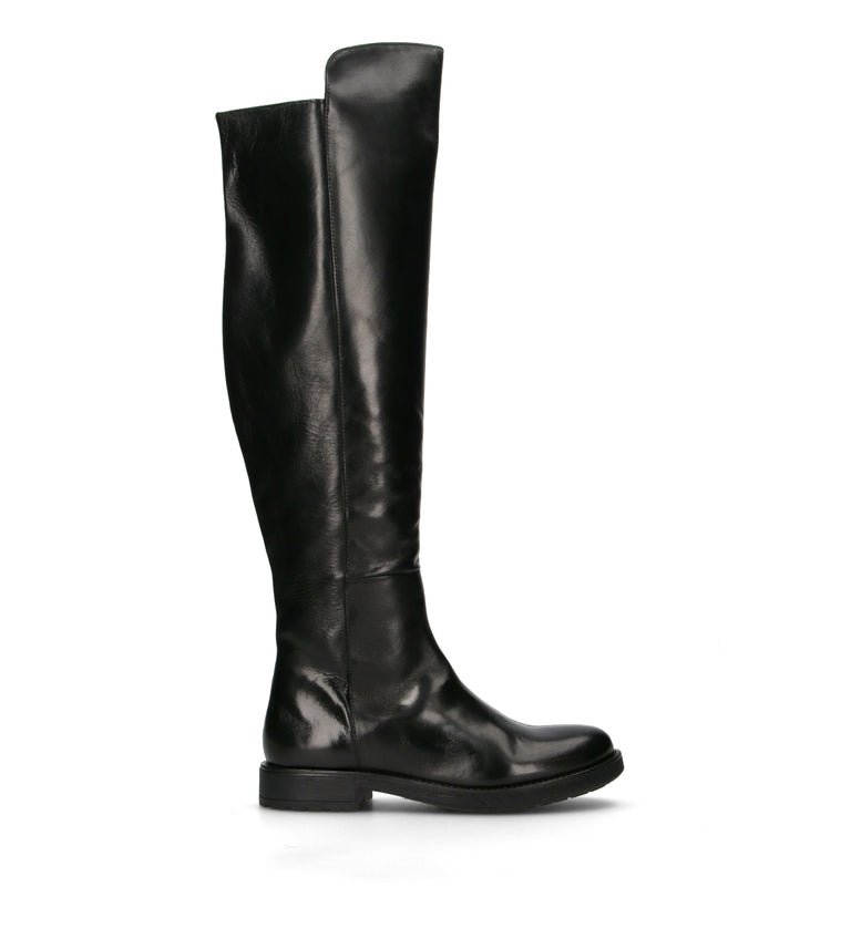 FRICKY Stivale donna nero in pelle