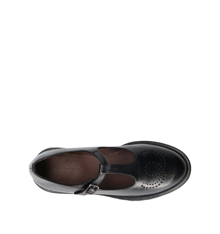 FRICKY Ballerina donna nera in pelle