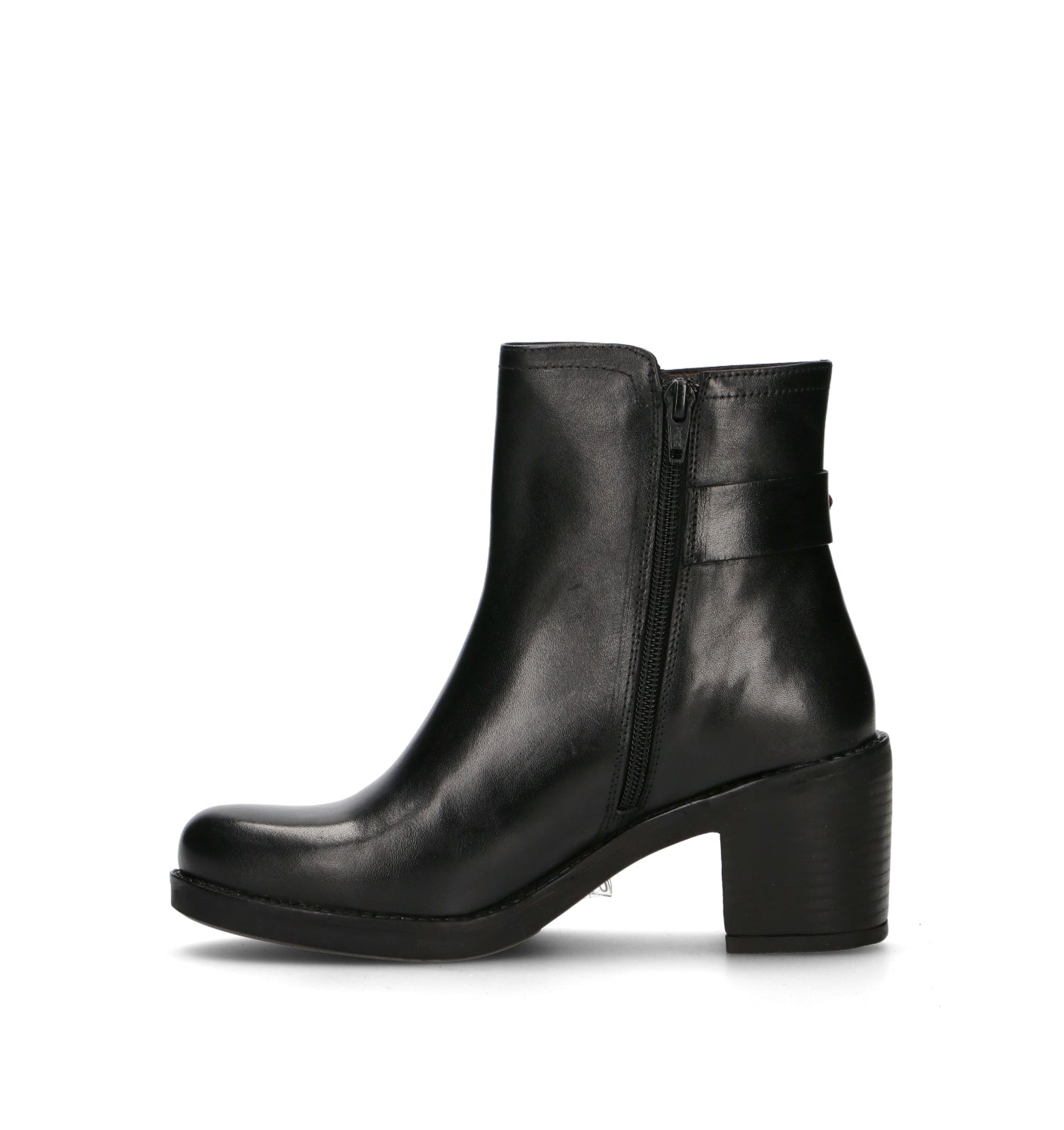 FRICKY Tronchetto donna nero in pelle