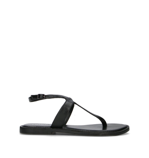 FRICKY Sandalo donna nero in pelle