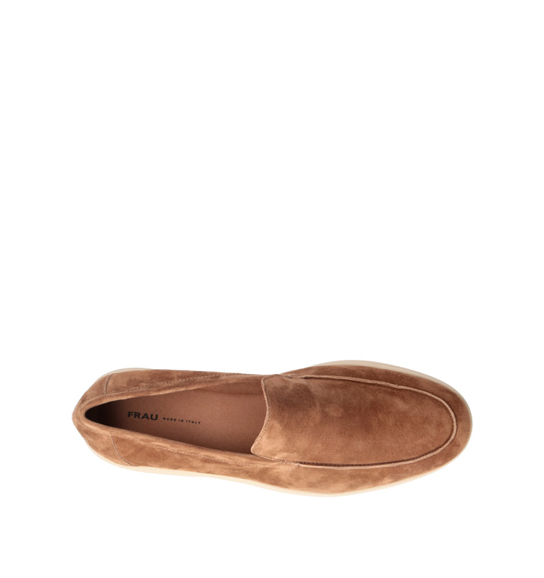 FRAU Mocassino uomo cuoio in suede