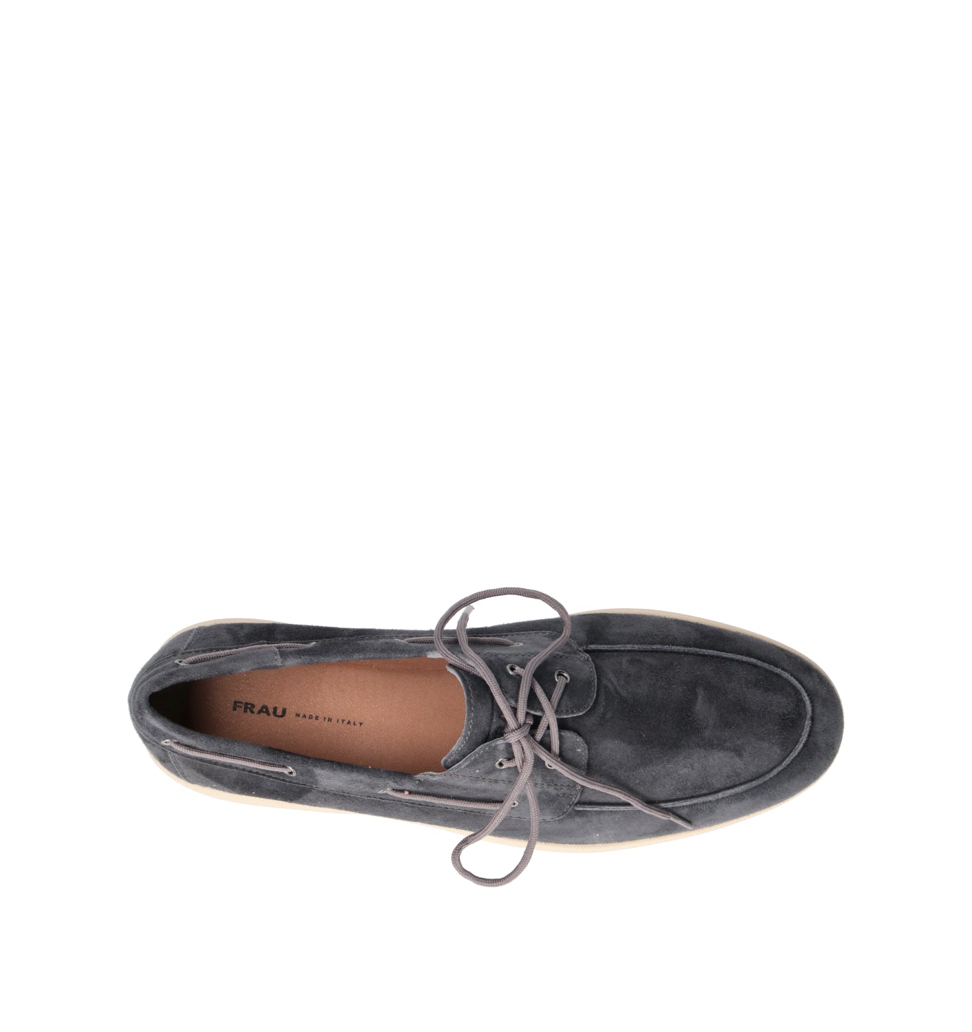 FRAU Scarpa barca uomo blu in suede