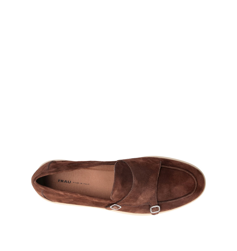 FRAU Mocassino uomo cognac in suede