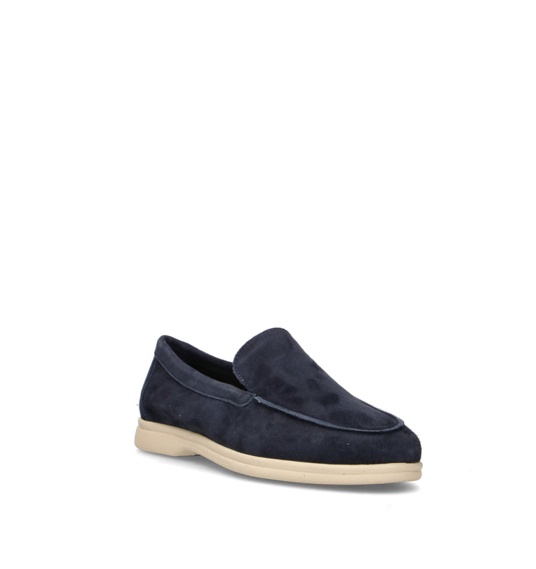 FRAU Mocassino donna blu in suede