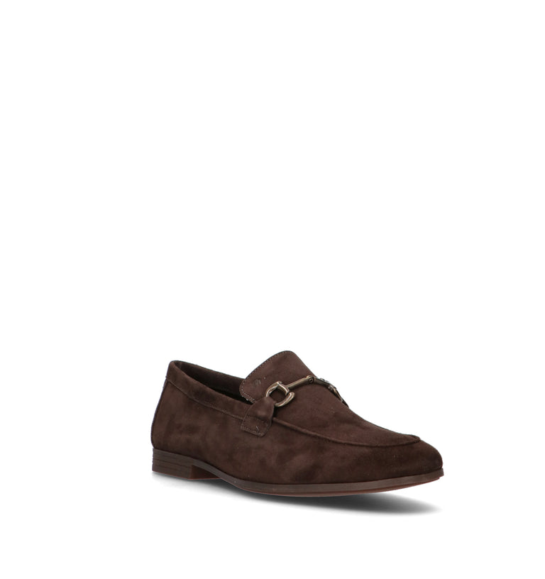 FRAU Mocassino uomo marrone in suede