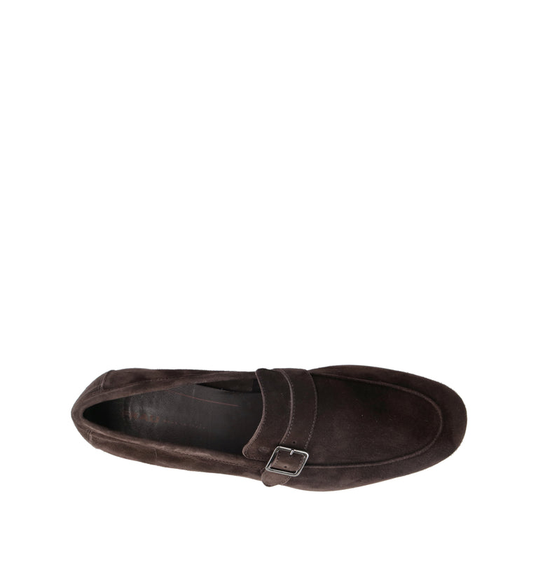 FRAU Mocassino uomo marrone in suede