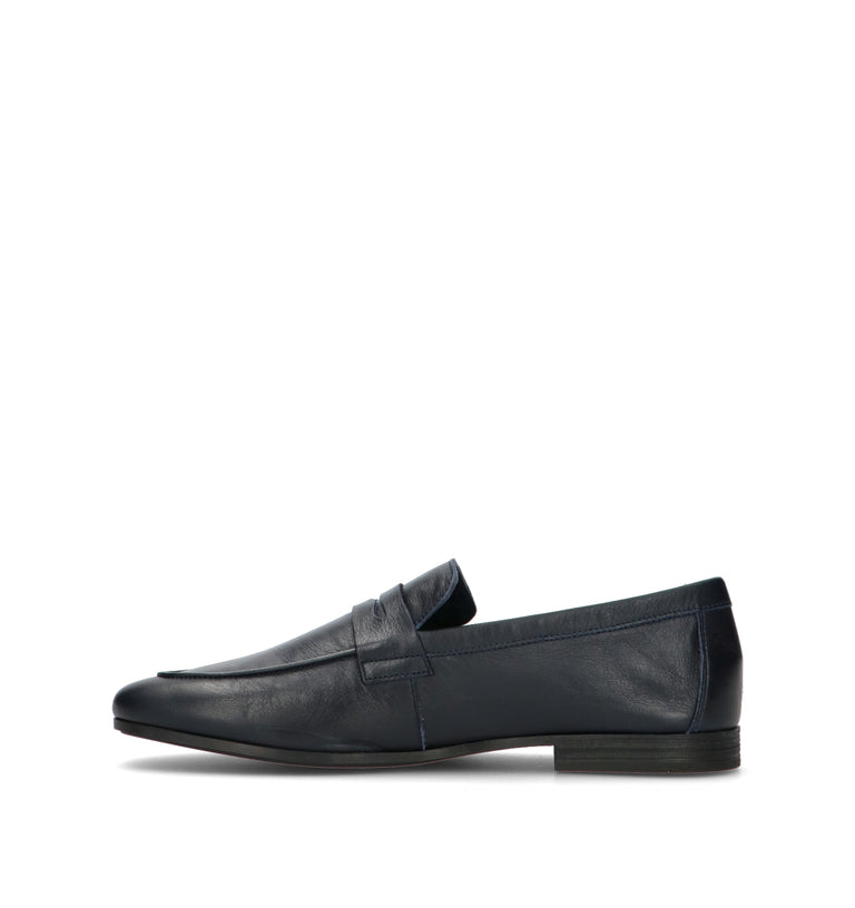 FRAU Mocassino uomo blu in pelle