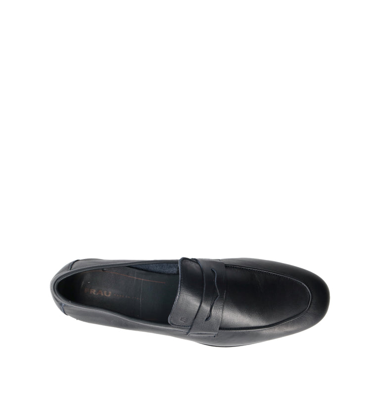 FRAU Mocassino uomo blu in pelle