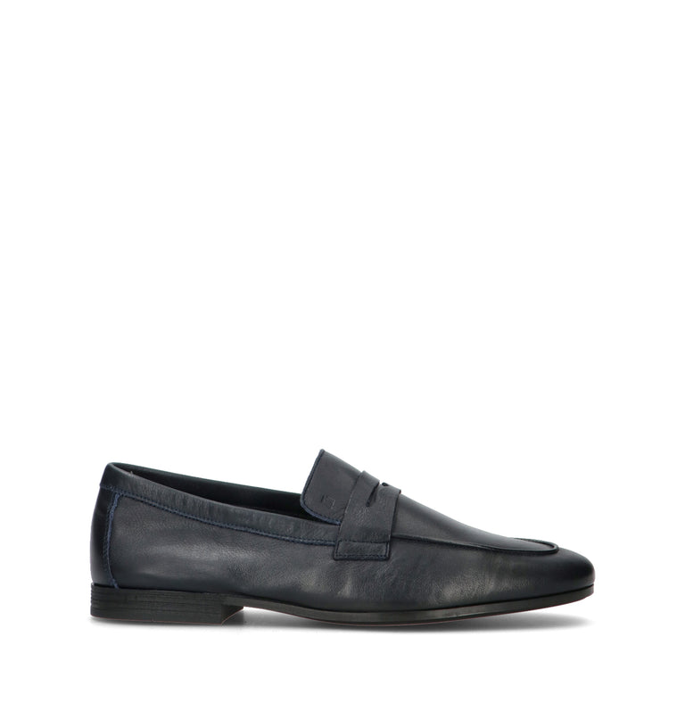 FRAU Mocassino uomo blu in pelle