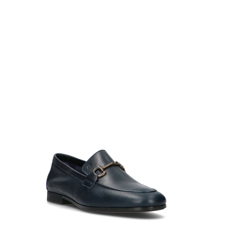 FRAU Mocassino uomo blu in pelle