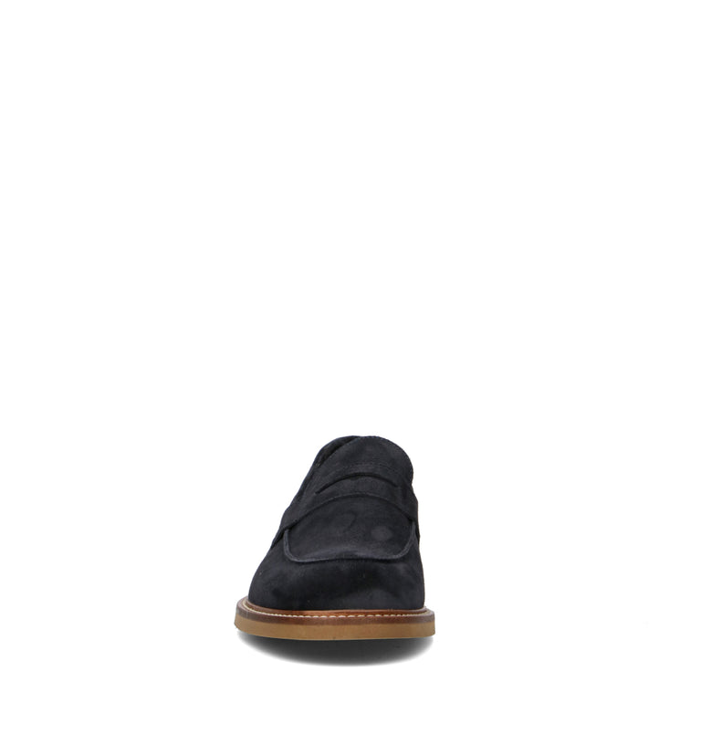 FRAU Mocassino uomo blu in suede