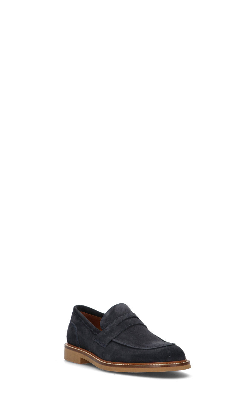FRAU Mocassino uomo blu in suede