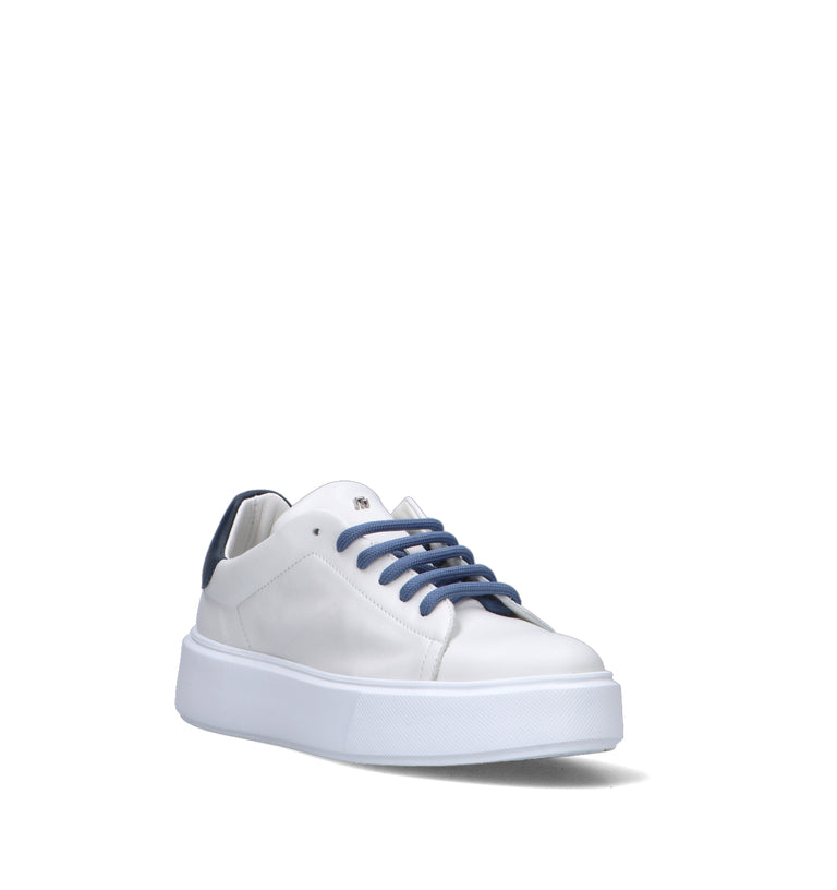 FRAU Sneaker donna bianca/blu in pelle