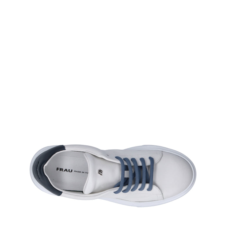 FRAU Sneaker donna bianca/blu in pelle