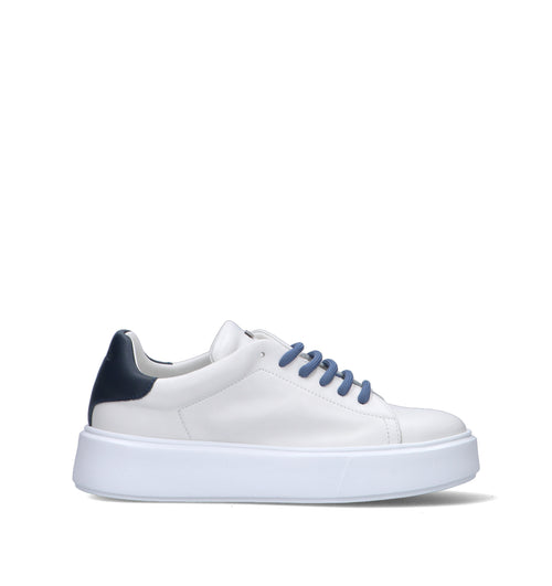 FRAU Sneaker donna bianca/blu in pelle