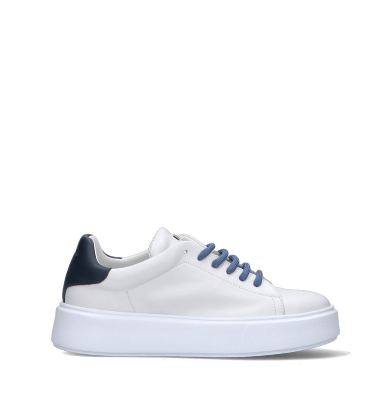 FRAU Sneaker donna bianca/blu in pelle