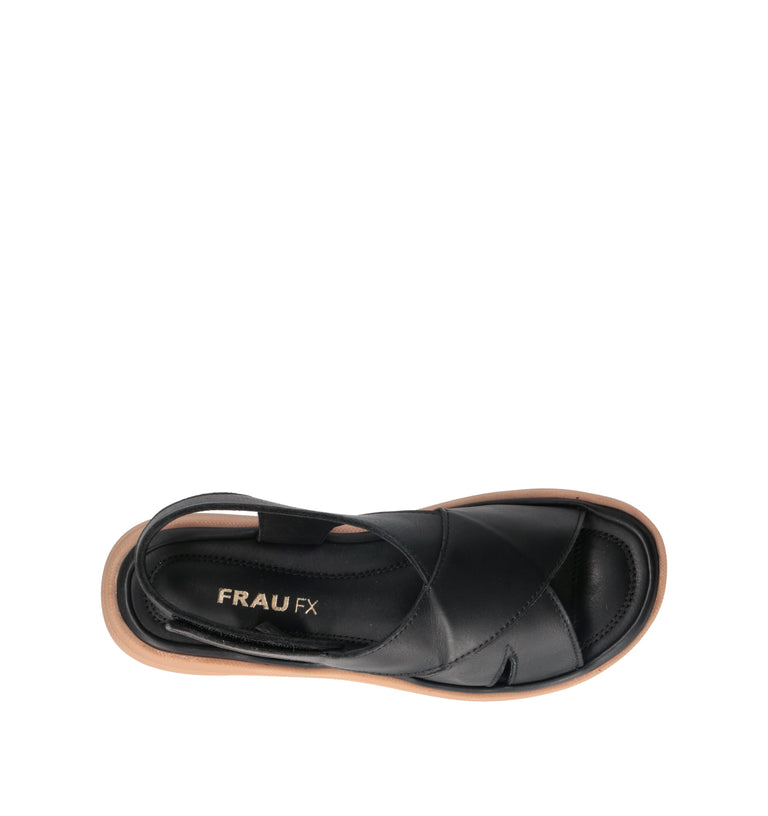 FRAU Sandalo donna nero in pelle