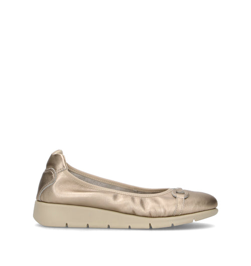 FRAU Ballerina donna platino in pelle