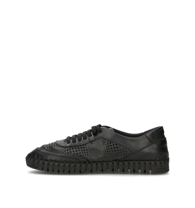 FRAU Sneaker donna nera in pelle