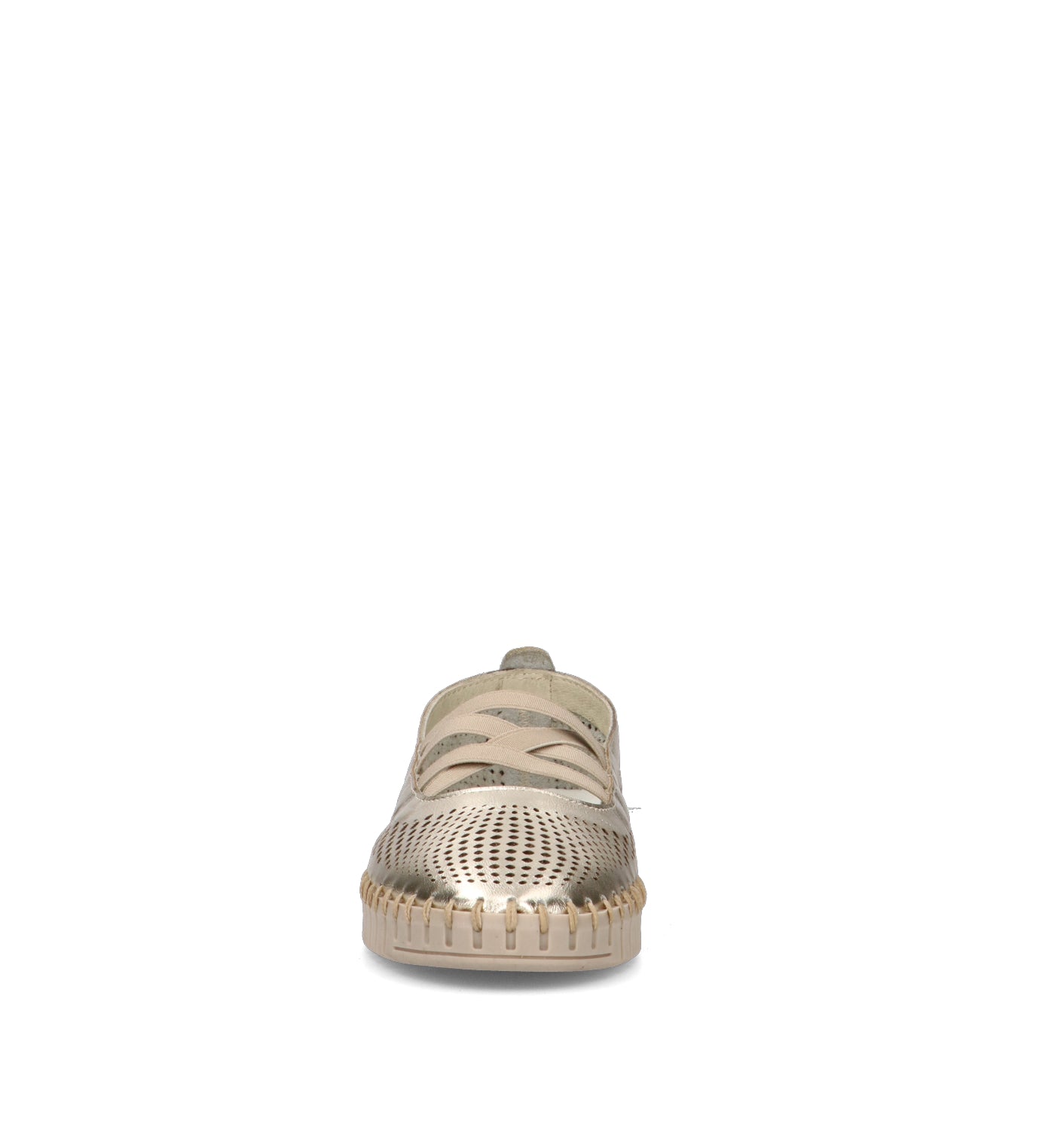 FRAU Ballerina donna platino in pelle