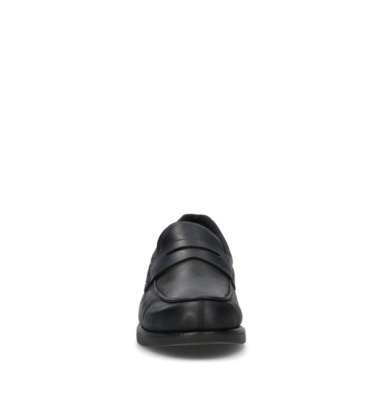 FRAU Mocassino donna blu in pelle