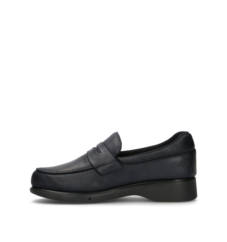 FRAU Mocassino donna blu in pelle