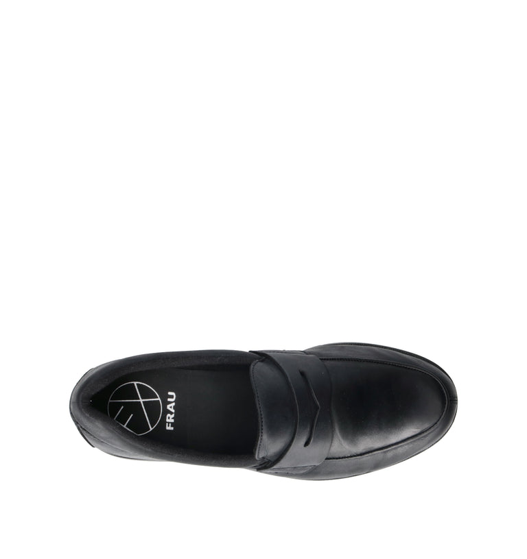 FRAU Mocassino donna blu in pelle