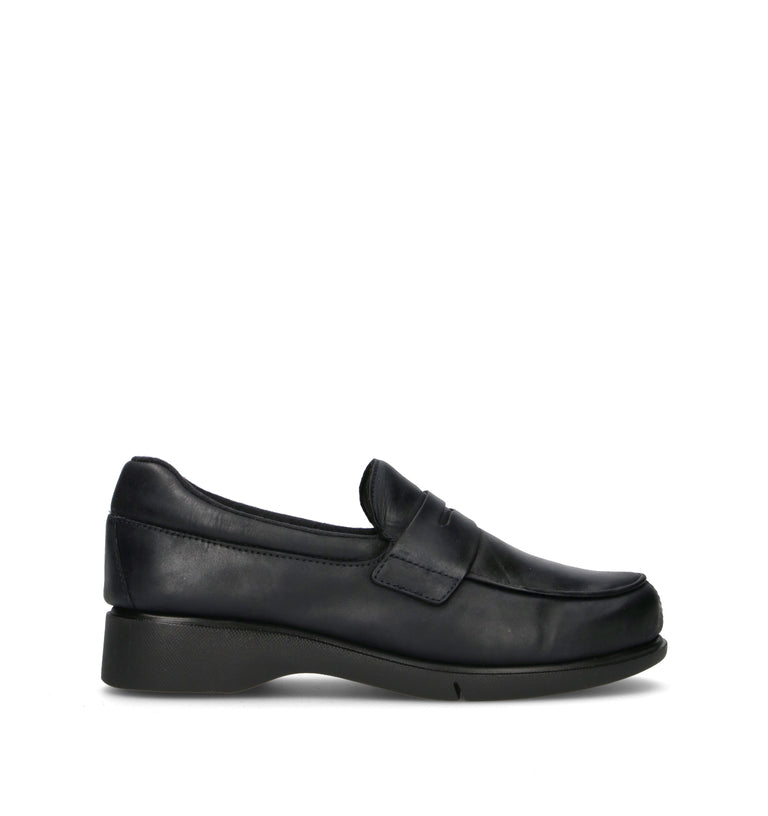 FRAU Mocassino donna blu in pelle