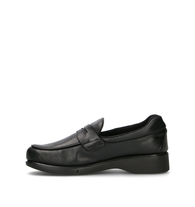 FRAU Mocassino donna nero in pelle