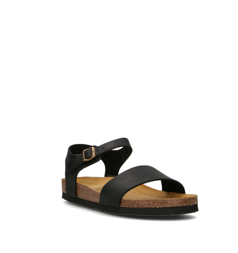 FRAU Sandalo donna nero in pelle