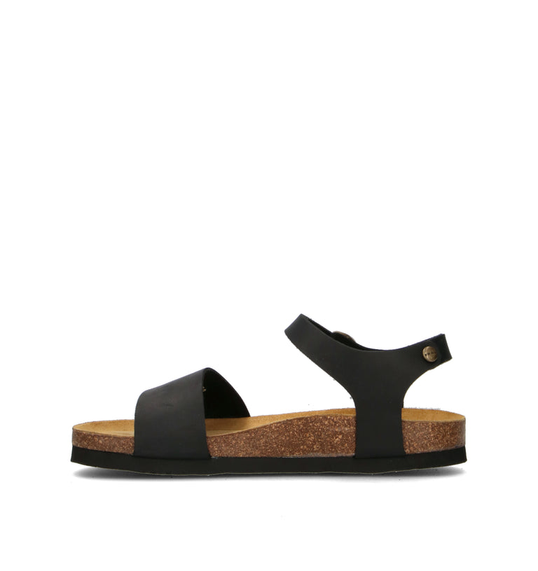 FRAU Sandalo donna nero in pelle