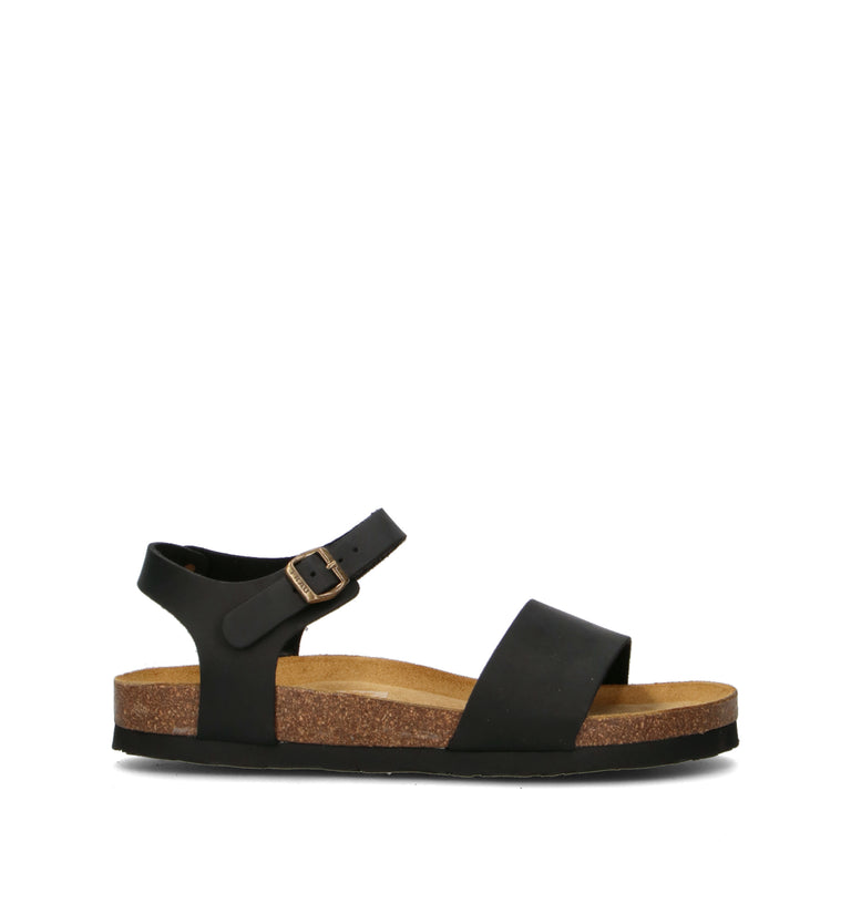 FRAU Sandalo donna nero in pelle