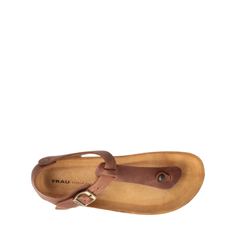 FRAU Sandalo donna cognac in pelle