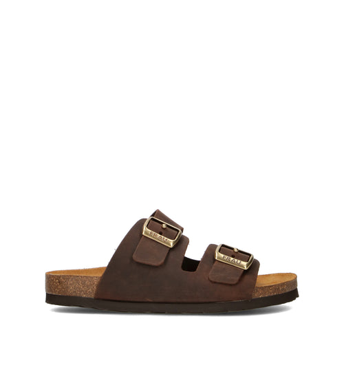 FRAU Ciabatta donna testa di moro in pelle