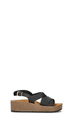 FRAU Sandalo donna blu in pelle