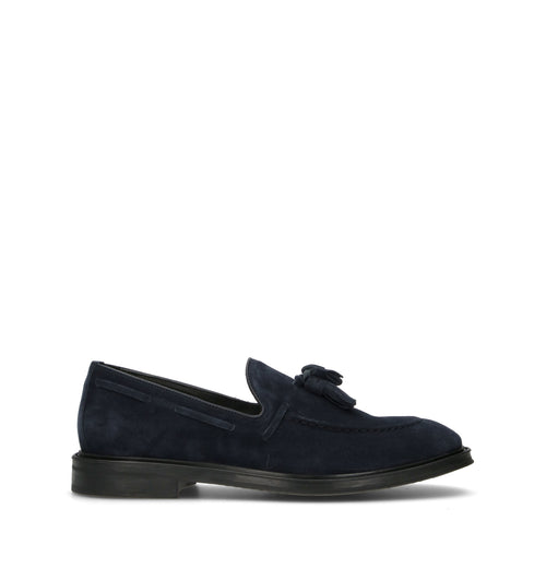 FRAU Mocassino uomo blu in suede