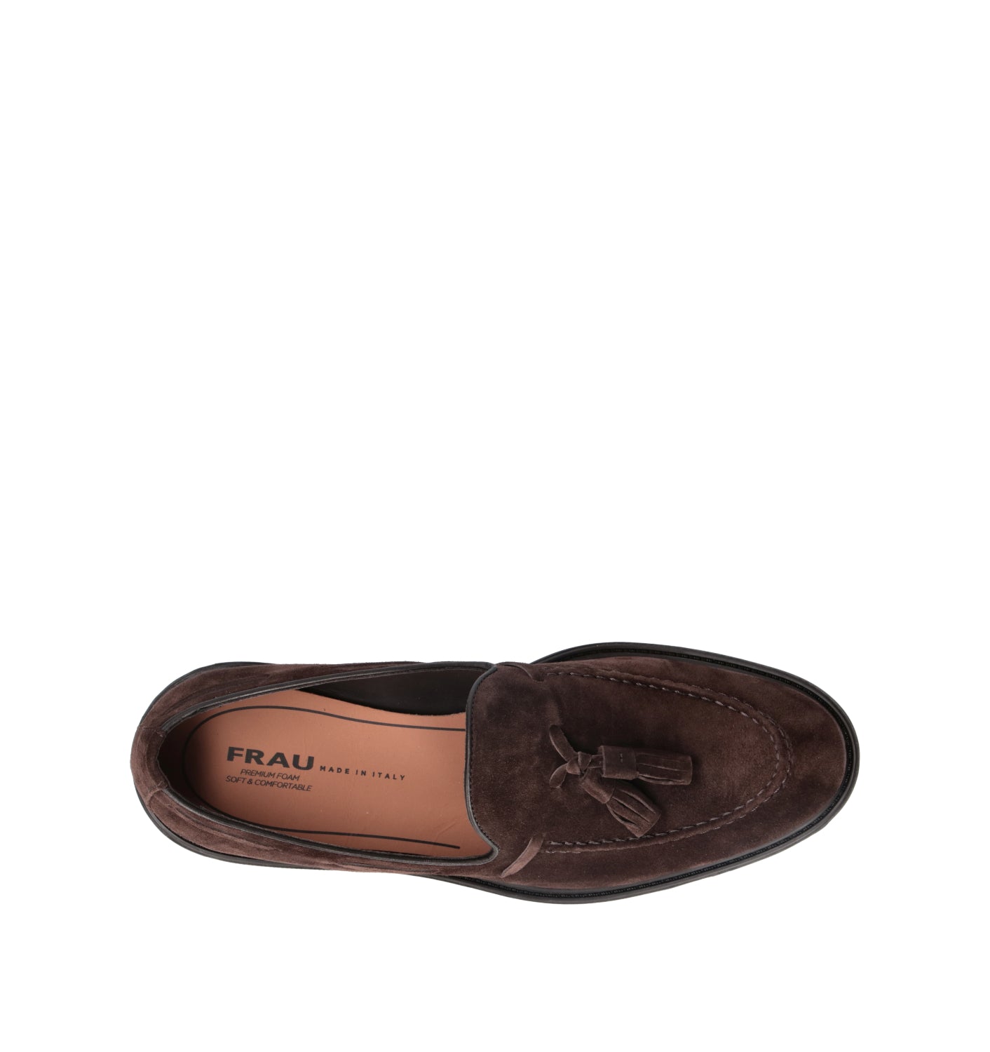 FRAU Mocassino uomo marrone in suede