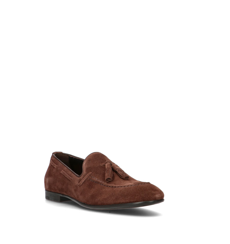 FRAU Mocassino uomo marrone in suede