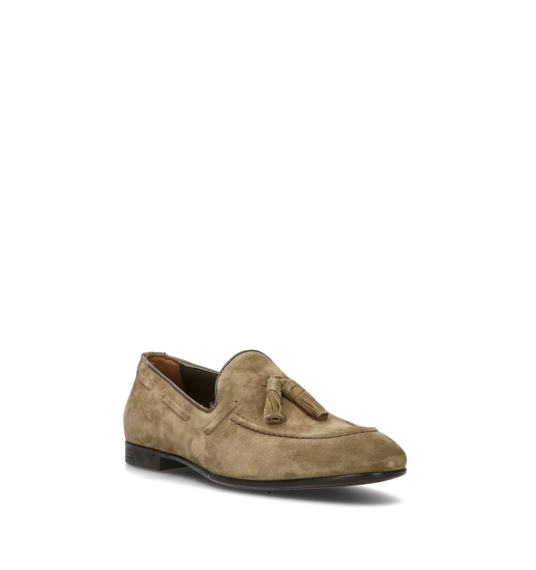 FRAU Mocassino uomo verde in suede