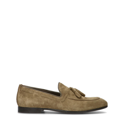 FRAU Mocassino uomo verde in suede
